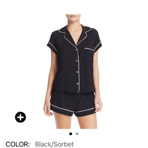 NWT Eberjey  Black/Sorbet Short pajama set